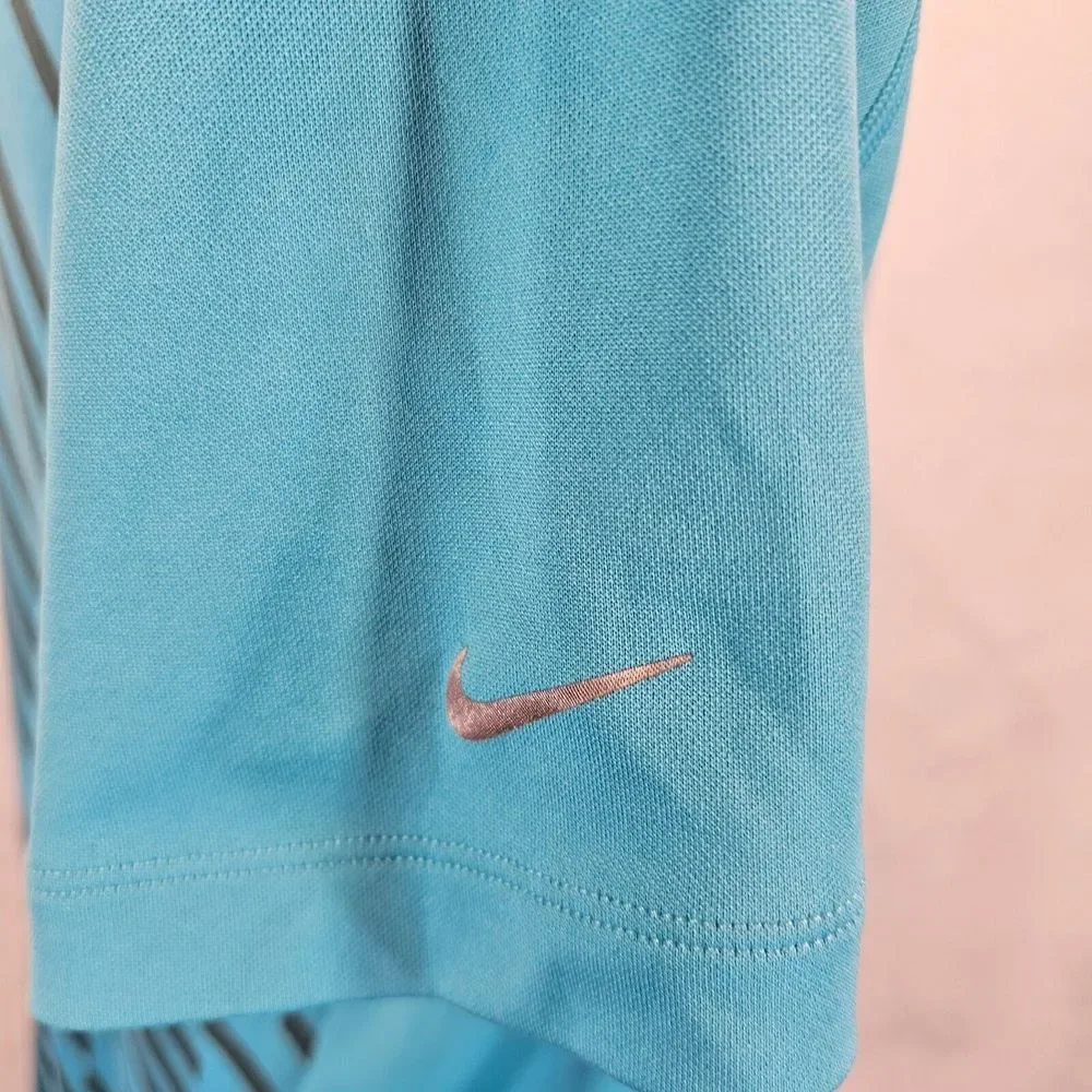 Nike Golf Tour Performance Short Sleeve Dri-Fit Polo Shirt Collared Blue Men's L